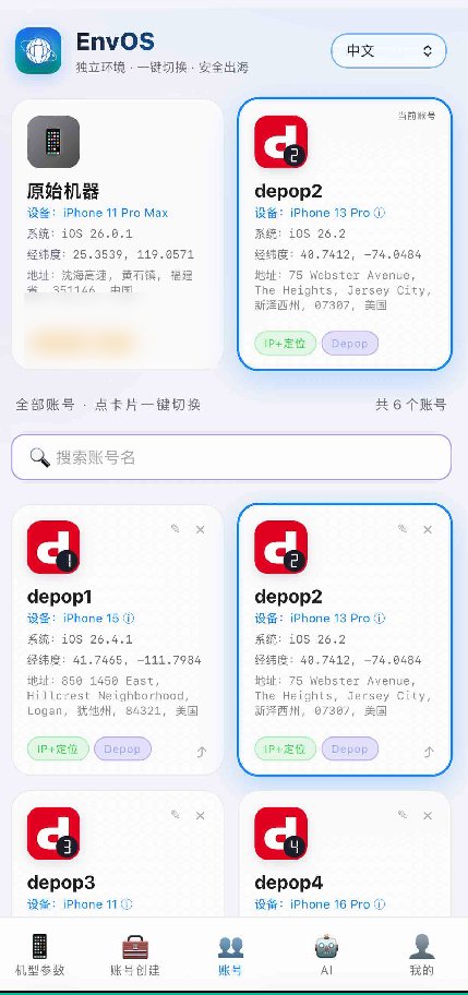 EnvOS 账号矩阵
