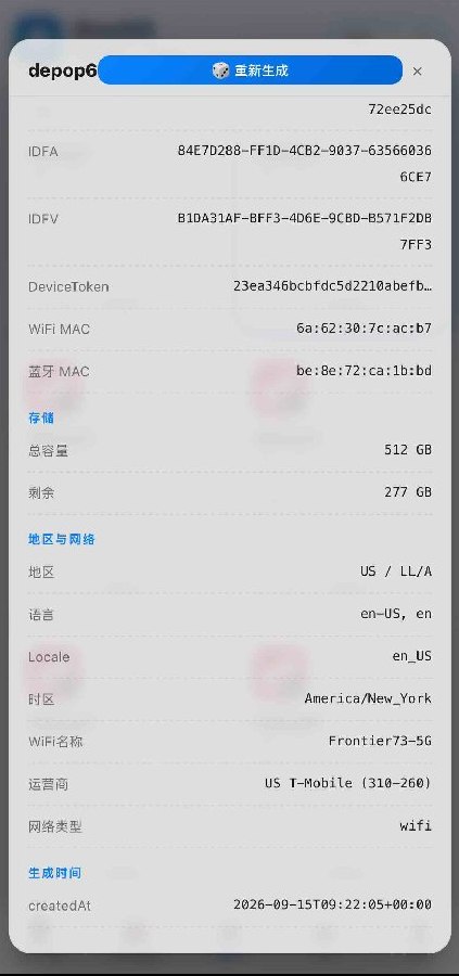 设备参数详情-指纹